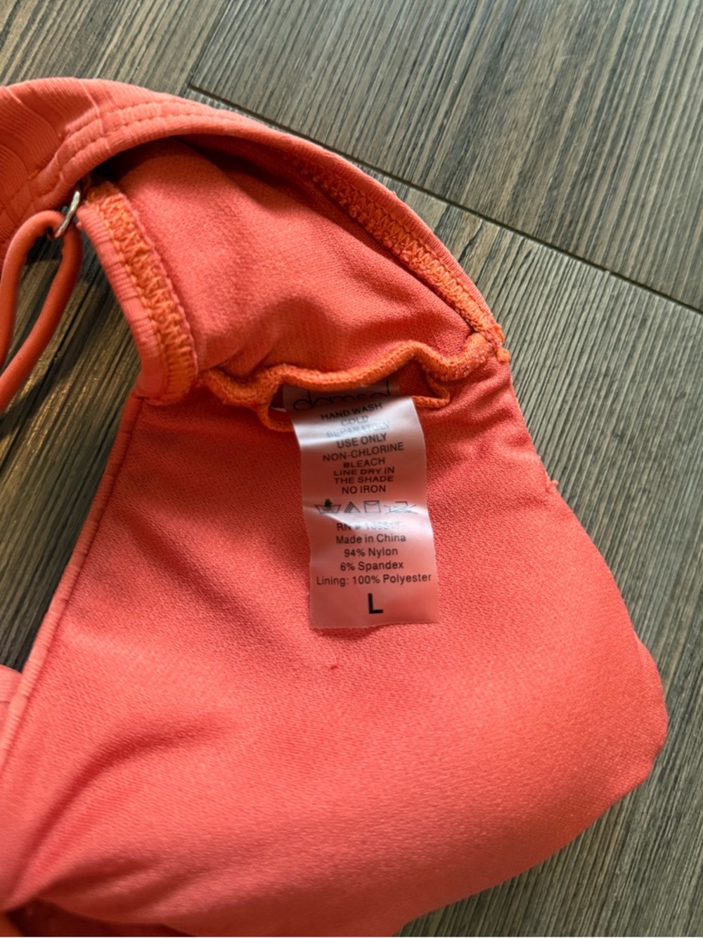 Damsel Ribbed Orange Bikini - Picture 5 of 5